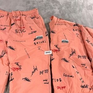 Adidas Track Suit Women L XL Pink All‎ Over Print Graffiti Jacket Pants GD3041
